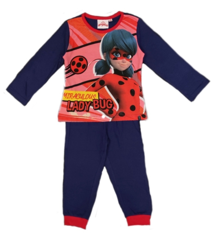 Ladybug Schlafanzug Lang Blau-Rot